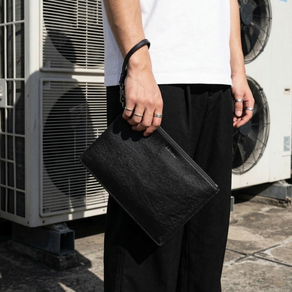 Denali Genuine Leather - Ferro Leather Clutch - Clutch Pria 100% Kulit Sapi