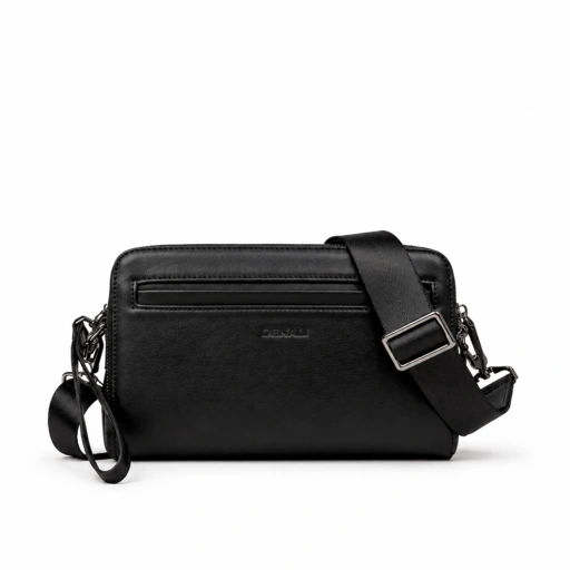 Denali Genuine Leather - Varel Duo Leather Clutch Crossbody - Tas Selempang Pria 100% Kulit Sapi