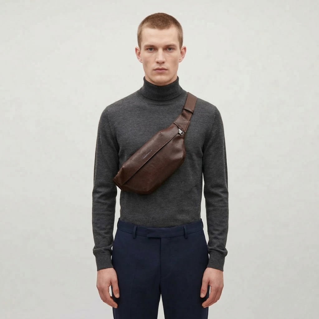 Denali Genuine Leather - Primo Waistbag - Tas Pinggang / Sling Bag / Waistbag Pria