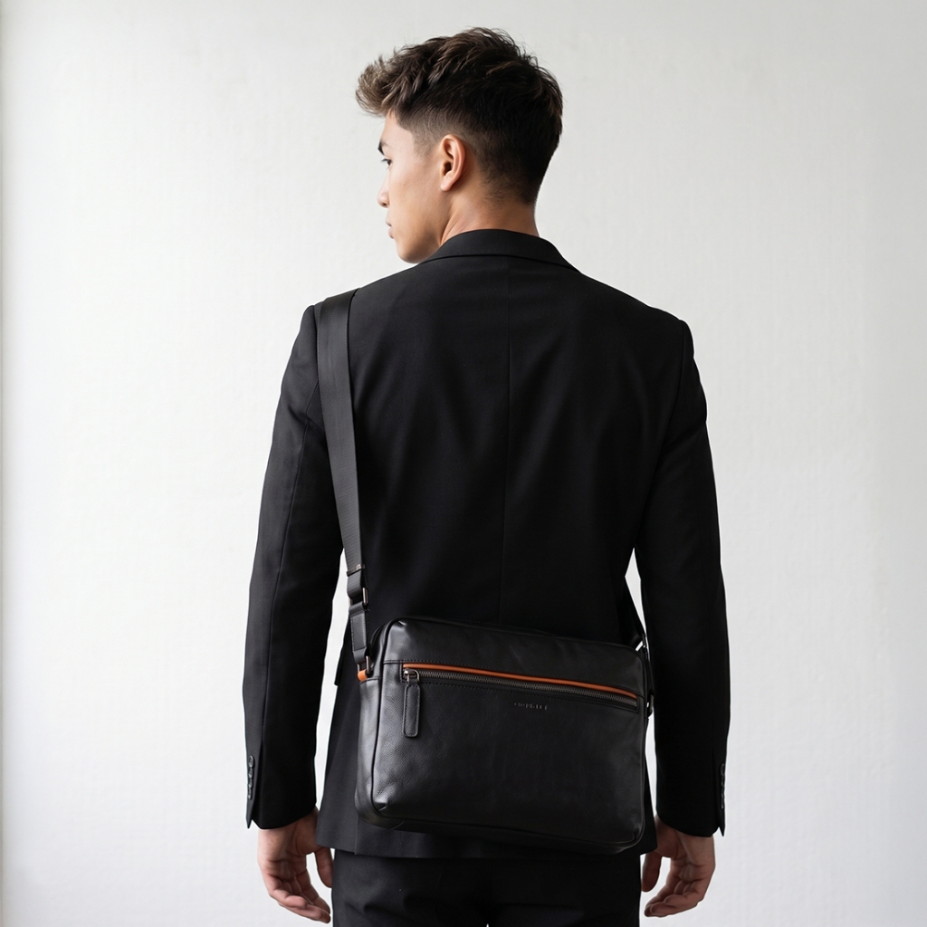 Denali Genuine Leather - Zenoa Sling Bag - Tas Selempang Kulit Pria