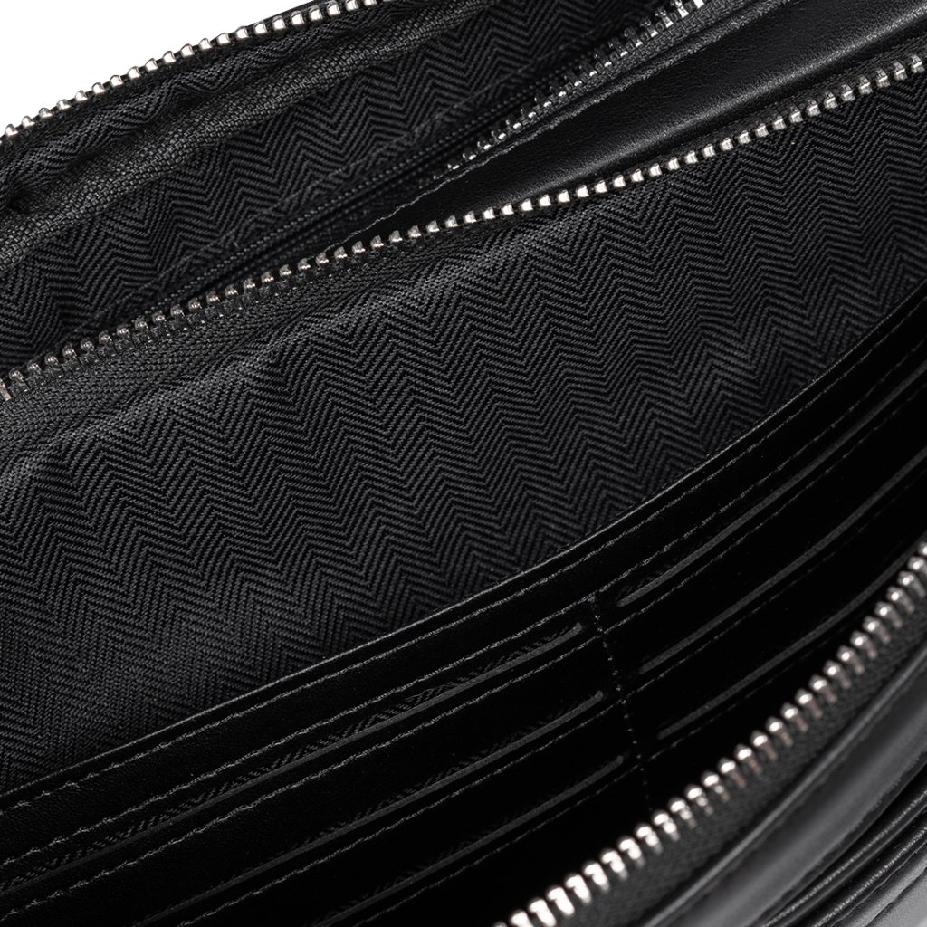 Denali Genuine Leather - Varel Duo Leather Clutch Crossbody - Tas Selempang Pria 100% Kulit Sapi