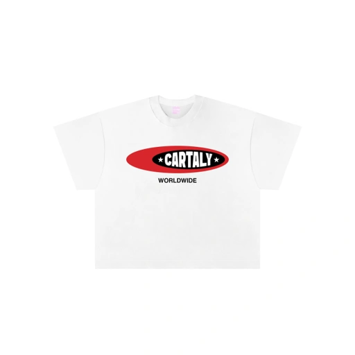 Image of Cartaly Oval Block T-Shirt White
