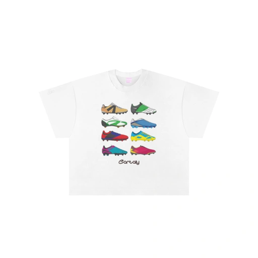 Image of Cartaly Soccer Shoe T-Shirt White