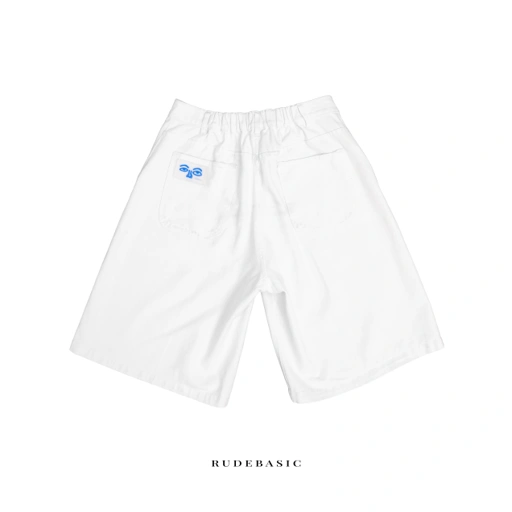 Image of RUDEBASIC - Broken White Shibal Jorts | Unisex | Celana pendek Jeans | celana jorts