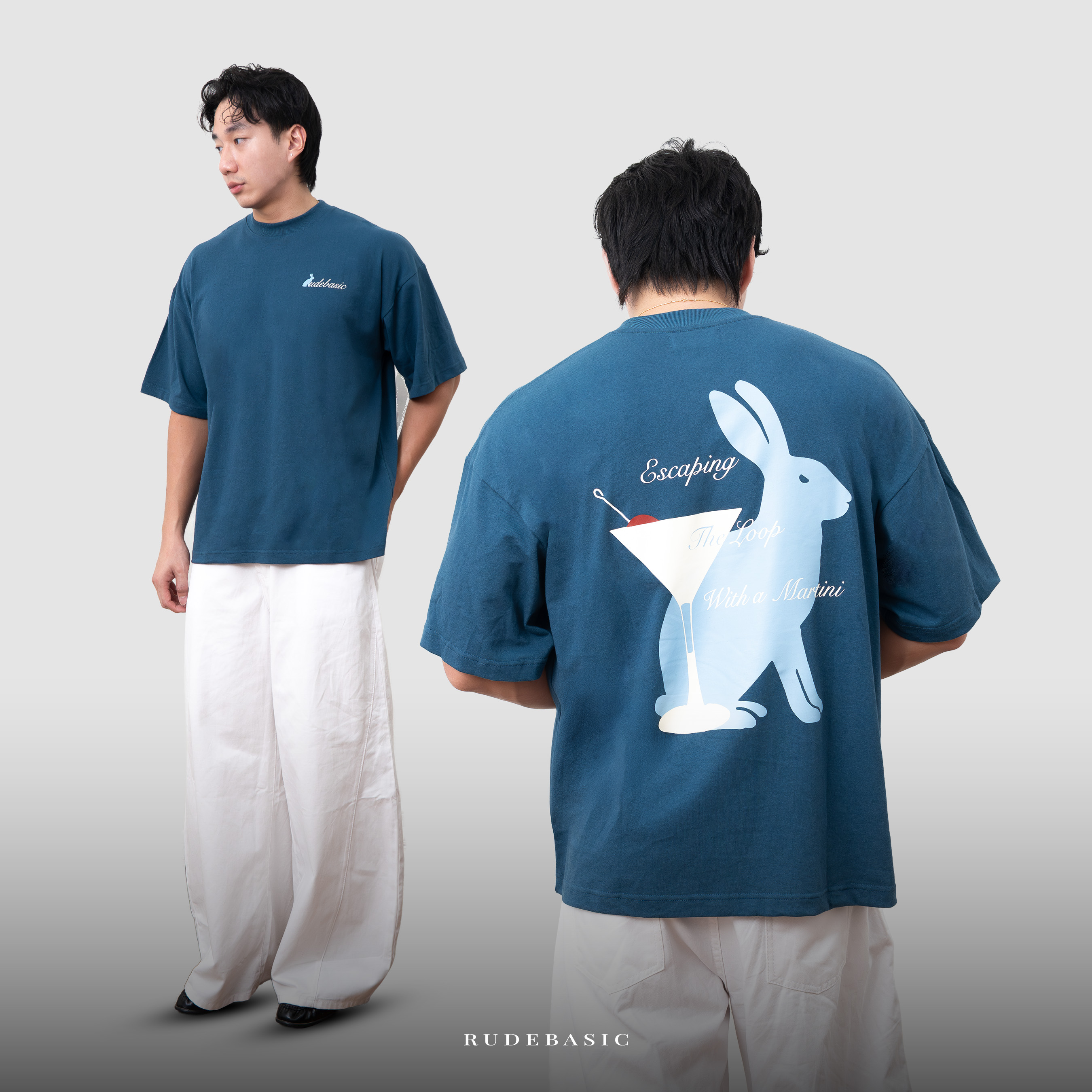 RUDEBASIC - Martibbit Boxy Oversized | Heavy Weight | Kaos Pria | Kaos vintage