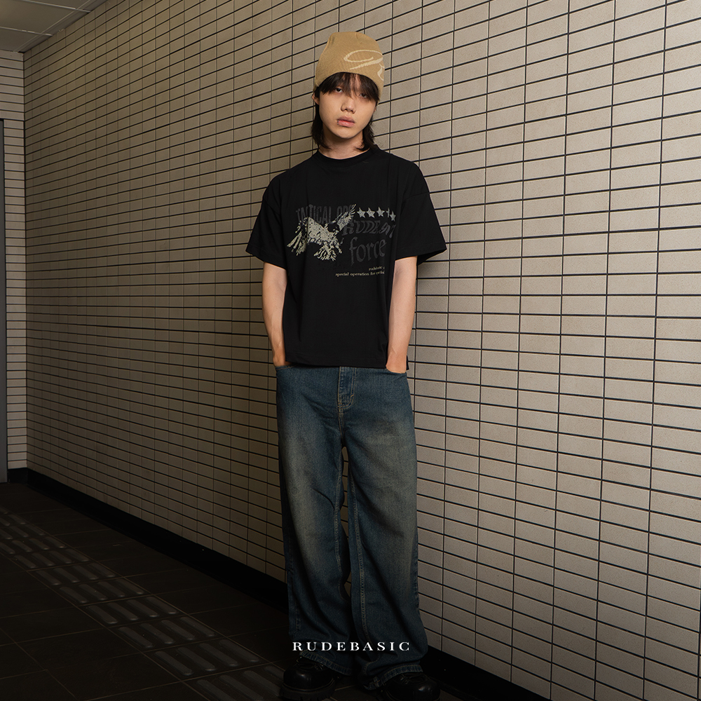 RUDEBASIC - Force Tiny Tee | Heavy Weight | Kaos Pria | Kaos vintage