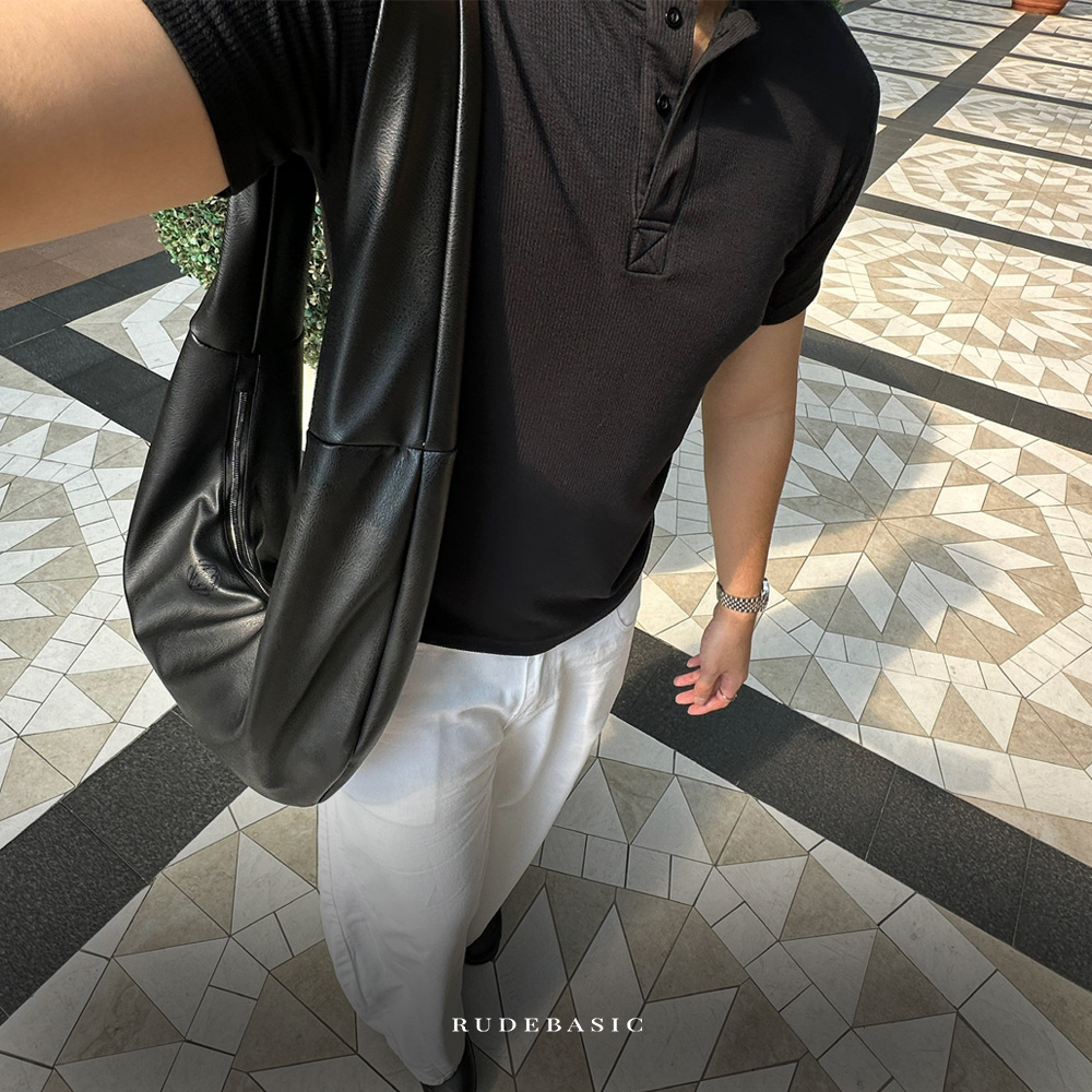 RUDEBASIC - Monk Leather Bag | Unisex | Tas Pria | Tas Kulit