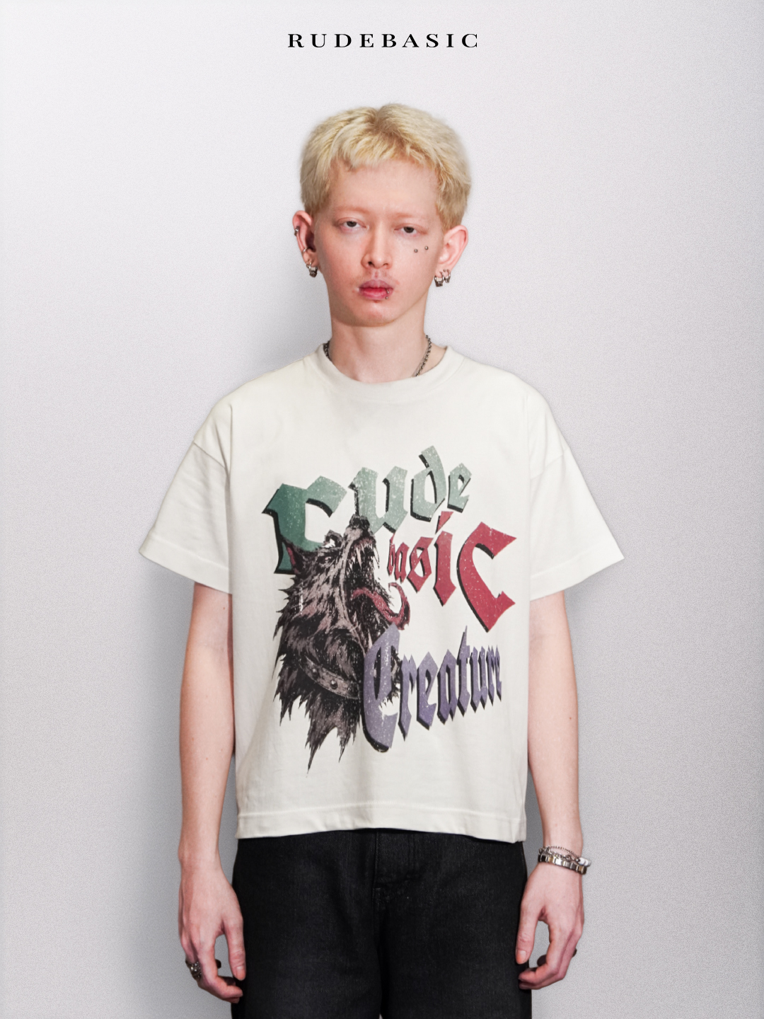 RUDEBASIC - Creature Tiny Tee | Heavy Weight | Kaos Pria | Kaos vintage