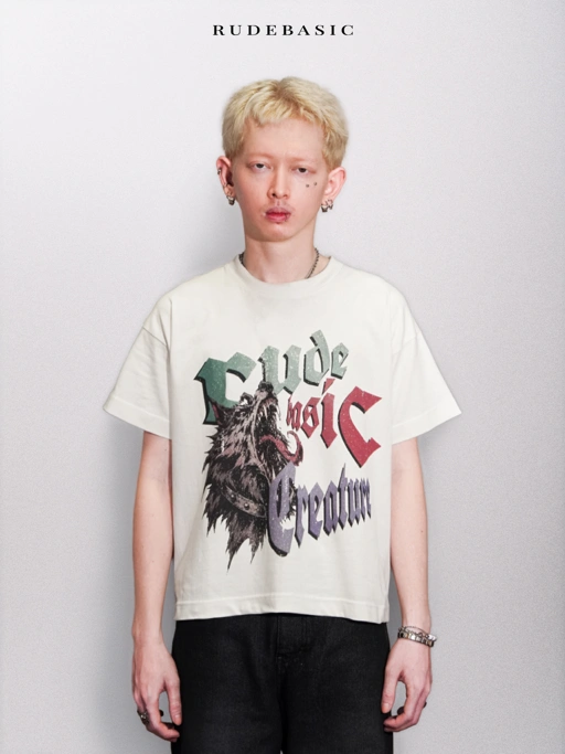 RUDEBASIC - Creature Tiny Tee  | Heavy Weight | Kaos Pria | Kaos vintage