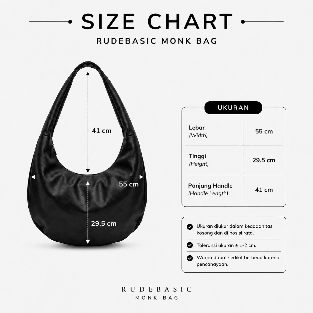 RUDEBASIC - Monk Leather Bag | Unisex | Tas Pria | Tas Kulit