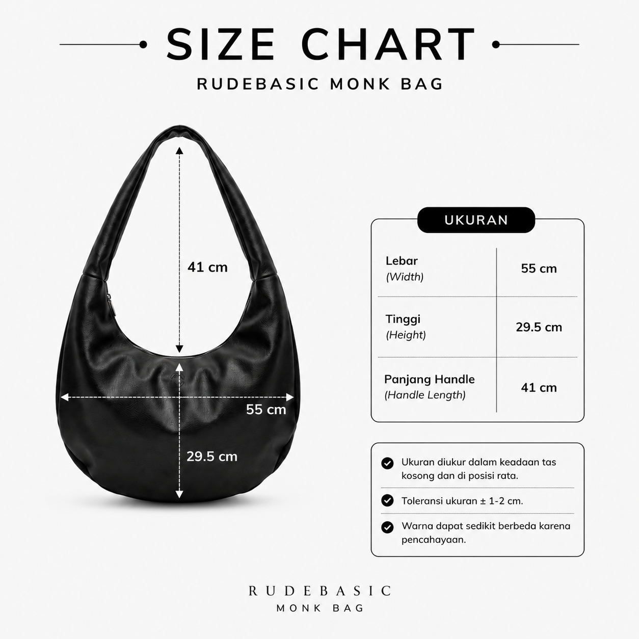 RUDEBASIC - Monk Leather Bag | Unisex | Tas Pria | Tas Kulit