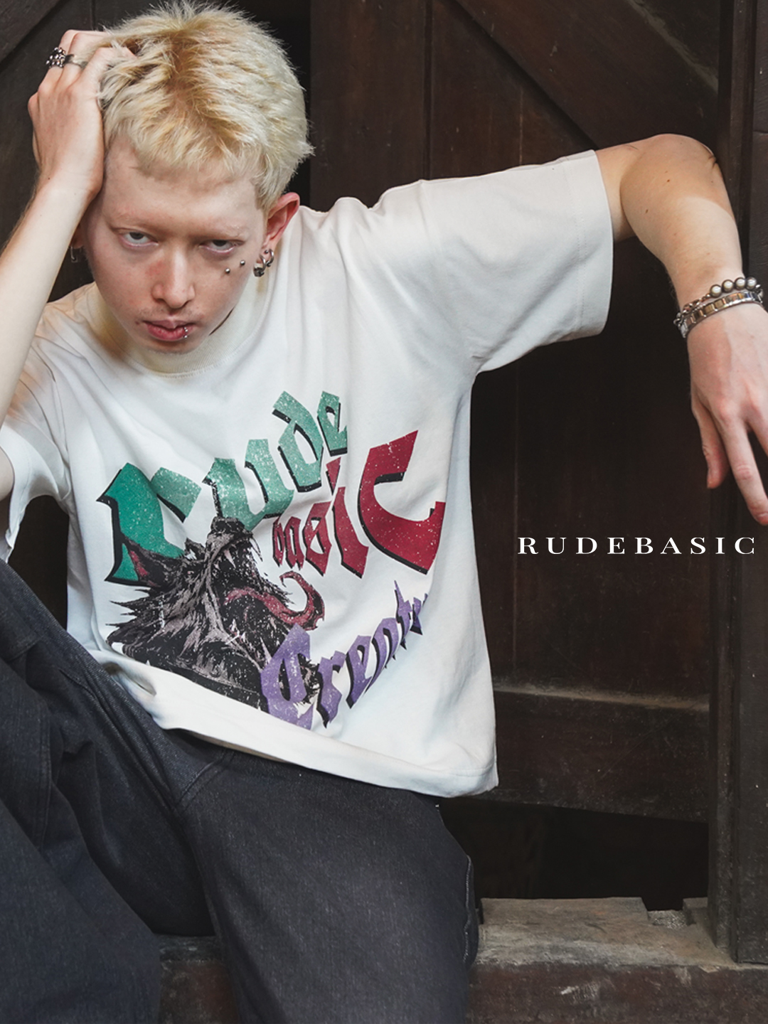 RUDEBASIC - Creature Tiny Tee | Heavy Weight | Kaos Pria | Kaos vintage