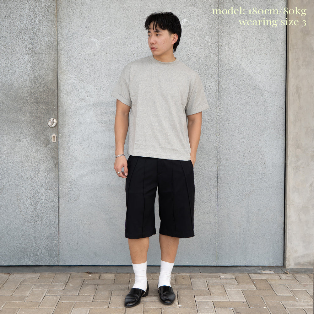 RUDEBASIC - Roll Up Blank Tiny Tee | Heavy weight | Black, Broken White,Misty