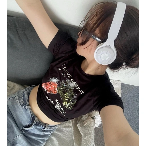 Image of RUDEBASIC - Crop Carrot Baby Tee