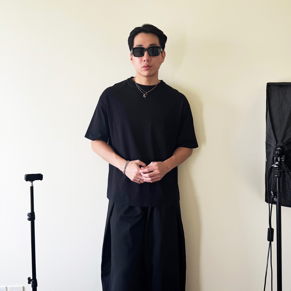 RUDEBASIC - Polos Oversized Tee | AiRBy Heavy Weight Cotton| Kaos Polos Oversize | Kaos Premium