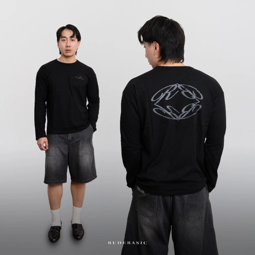 Image of RUDEBASIC - Classic RB Mono Longsleeve | Light weight cotton, Size Size 3