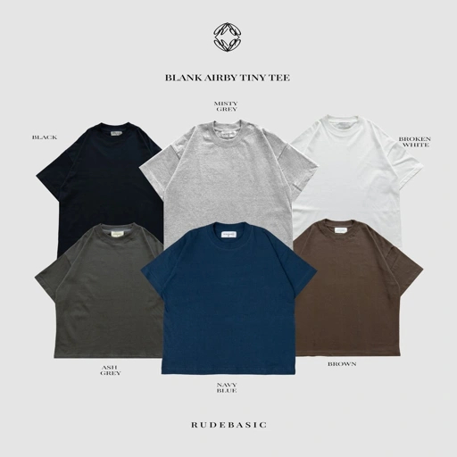 Image of RUDEBASIC - Blank Tiny Tee | Heavy weight | Kaos Boxy | Kaos Polos Pria
