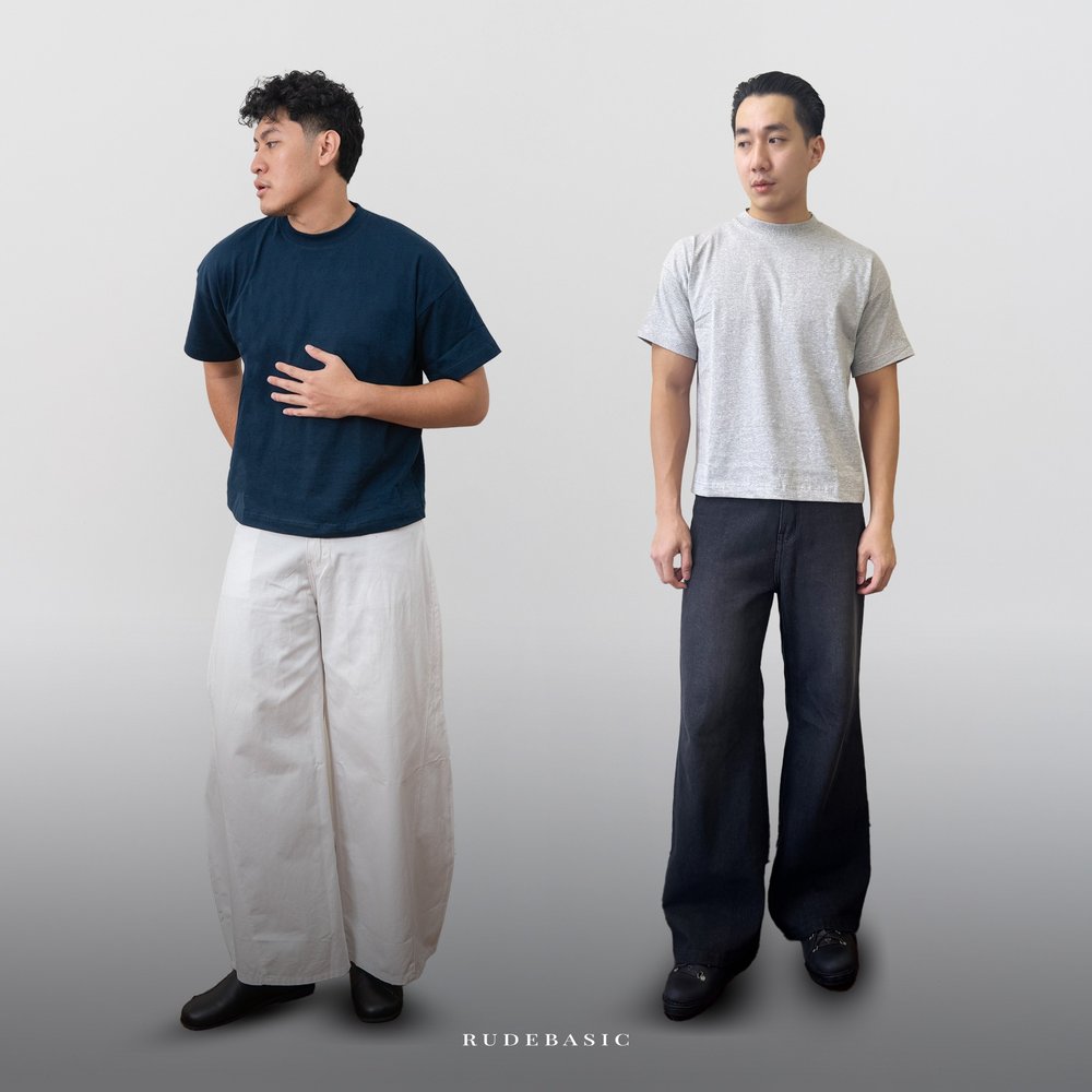 RUDEBASIC - Blank Tiny Tee | Heavy weight | Kaos Boxy | Kaos Polos Pria