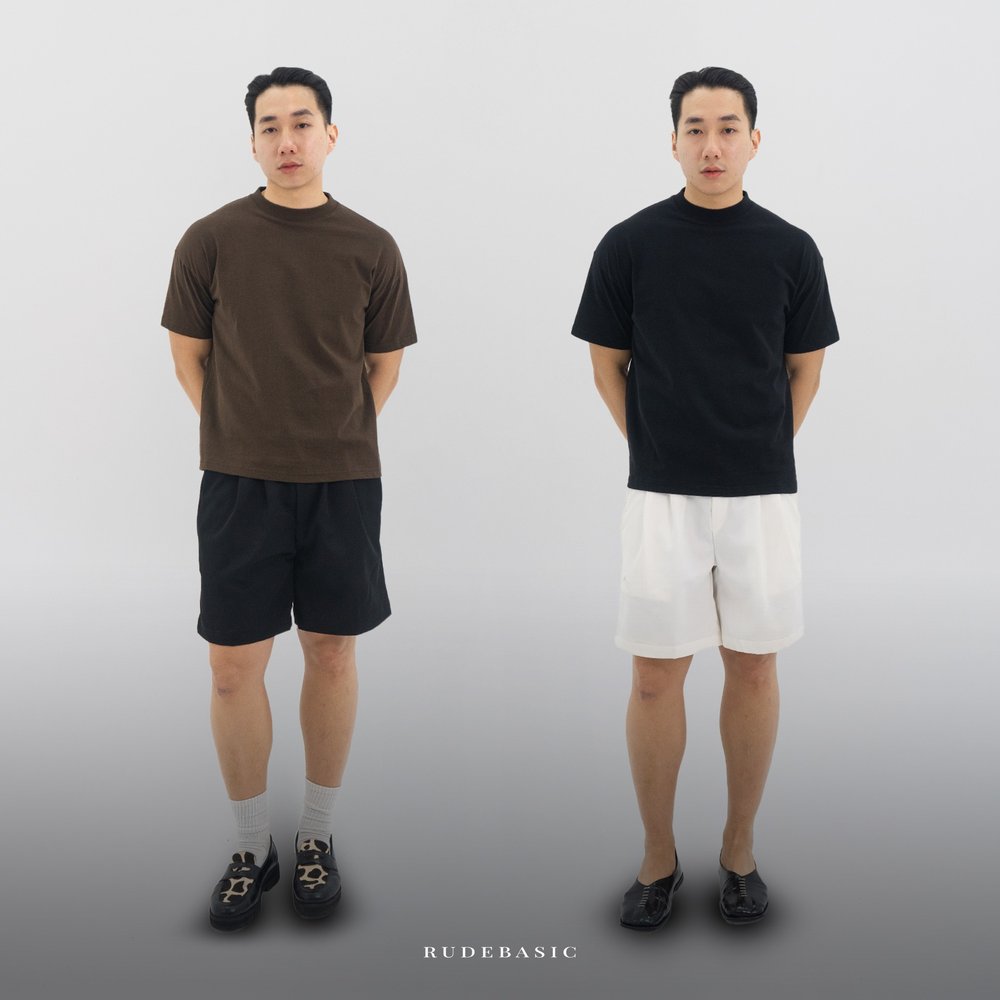 RUDEBASIC - Blank Tiny Tee | Heavy weight | Kaos Boxy | Kaos Polos Pria