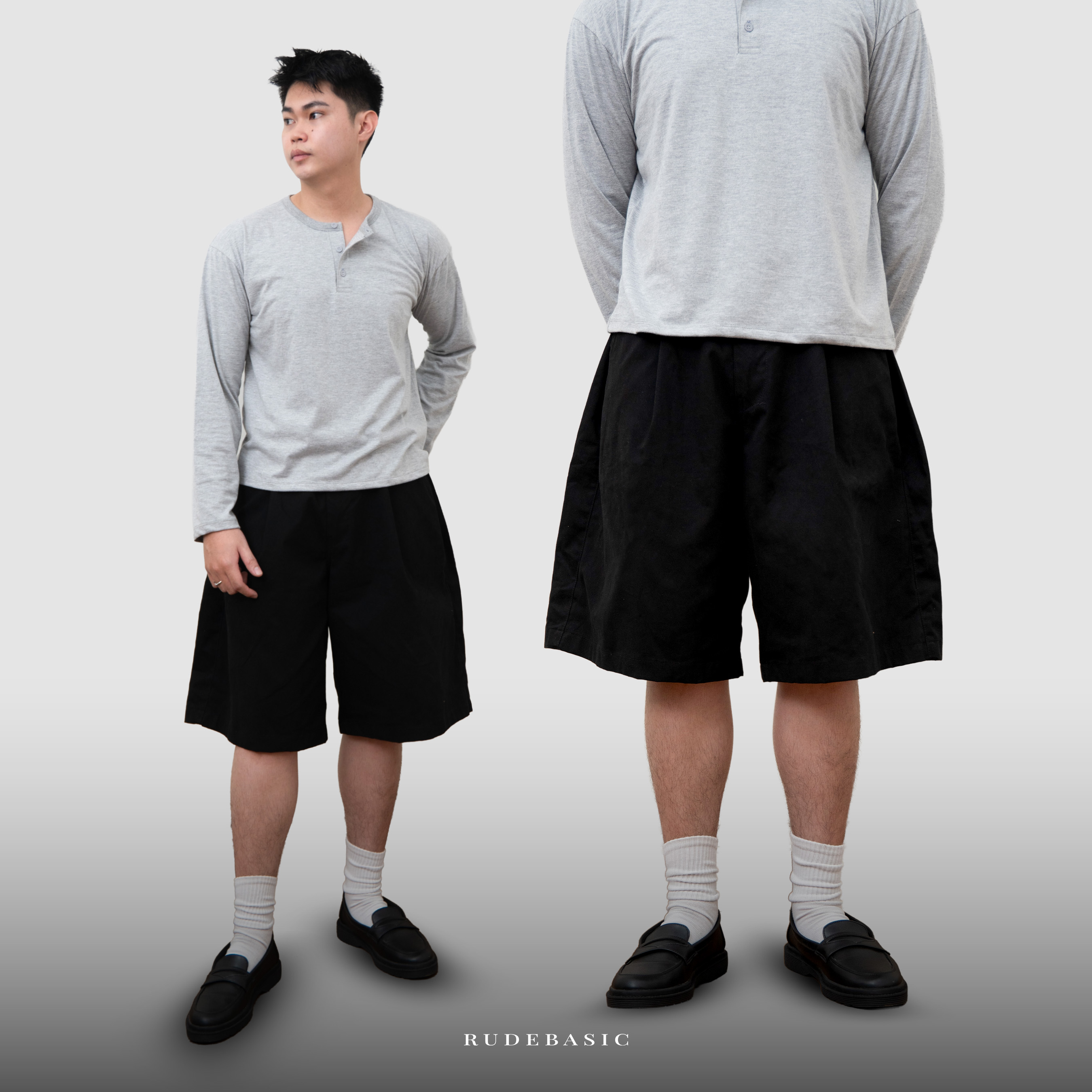 Rudebasic - Q Pants | Celana 3/4 | Fine Cotton Twill | Unisex