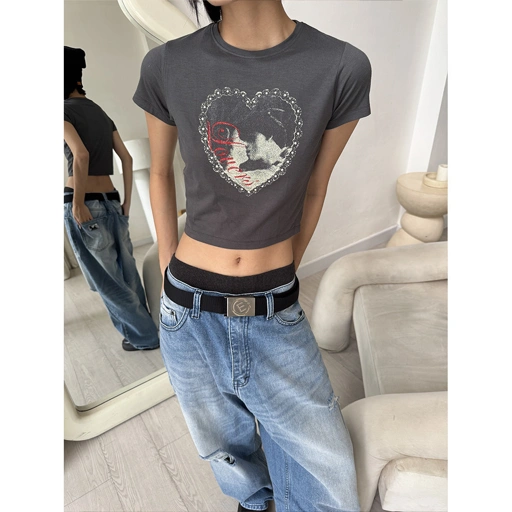 Image of RUDEBASIC - Crop Lovers Baby Tee| Stretchy