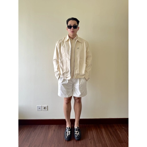 Image of RUDEBASIC - Rude IVORY Work Jacket | Heavy Material