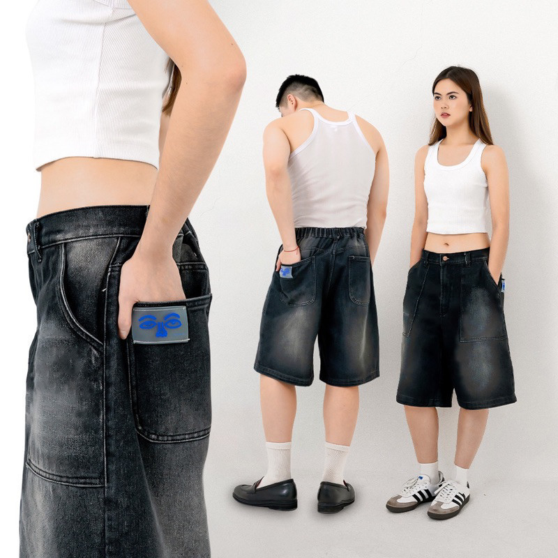RUDEBASIC - Shibal Baggy Jorts | Celana Jorts | Celana jeans pendek