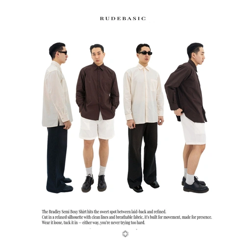 Image of RUDEBASIC - Bradley Semi Boxy Shirt | Kemeja formal | Kemeja pria