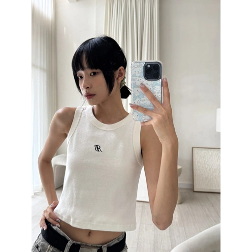 Image of RUDEBASIC - Crop Arm Fitted Tanktop [Woman] | Premium Thick Cotton Material Stretchy