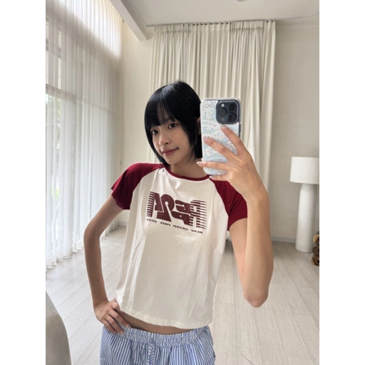 Image of RUDEBASIC - Baby Raglan  RGP Tee - Women