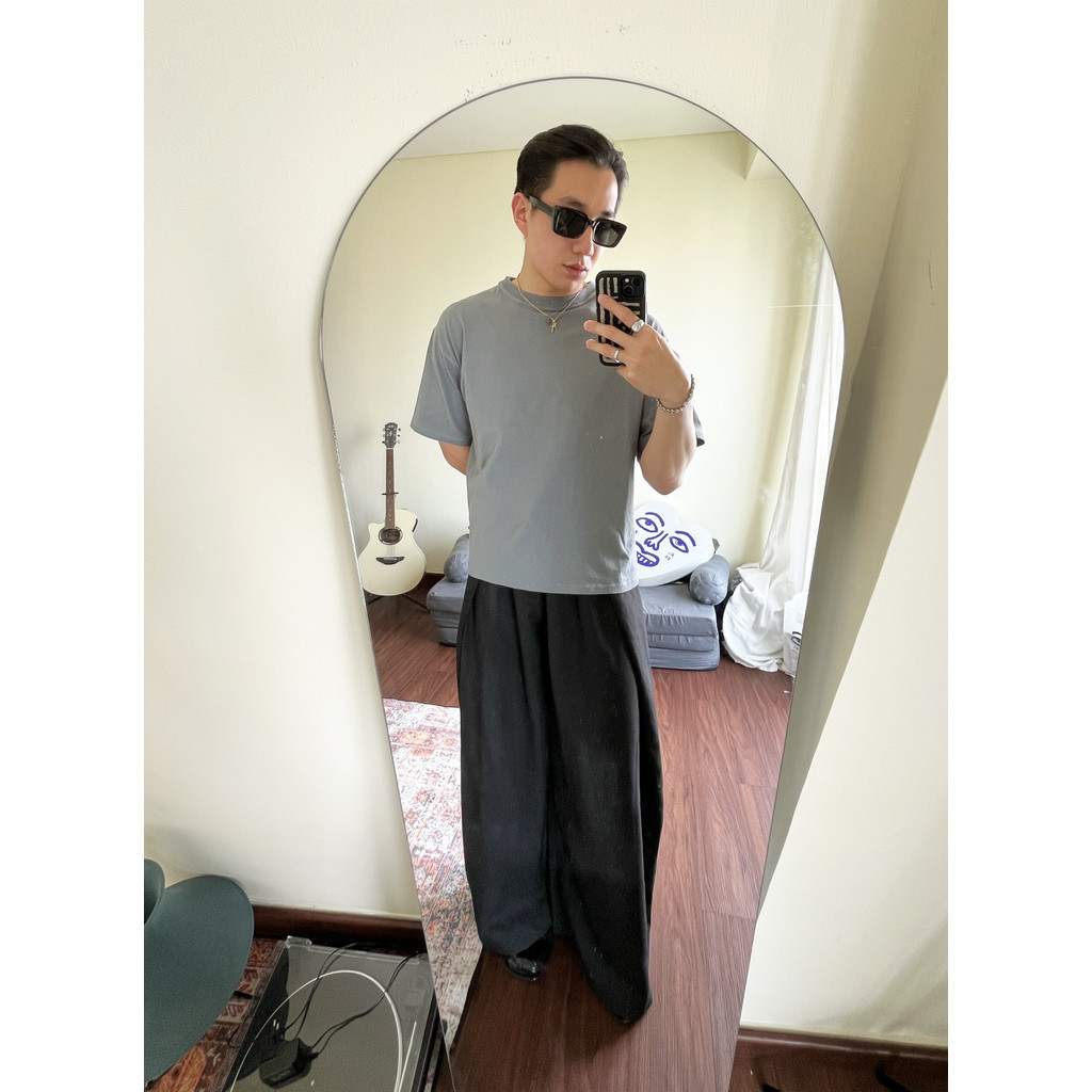 RUDEBASIC - Polos Oversized Tee | AiRBy Heavy Weight Cotton| Kaos Polos Oversize | Kaos Premium