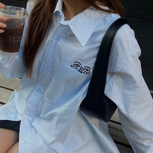 Image of RUDEBASIC - Rudie Stripes Overshirt | Kemeja stripes | Kemeja pria wanita | kemeja garis