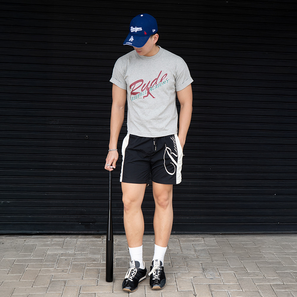 RUDEBASIC - Baseball Team Roll-up Tiny Tee - Heavy Weight Cotton [UNISEX]