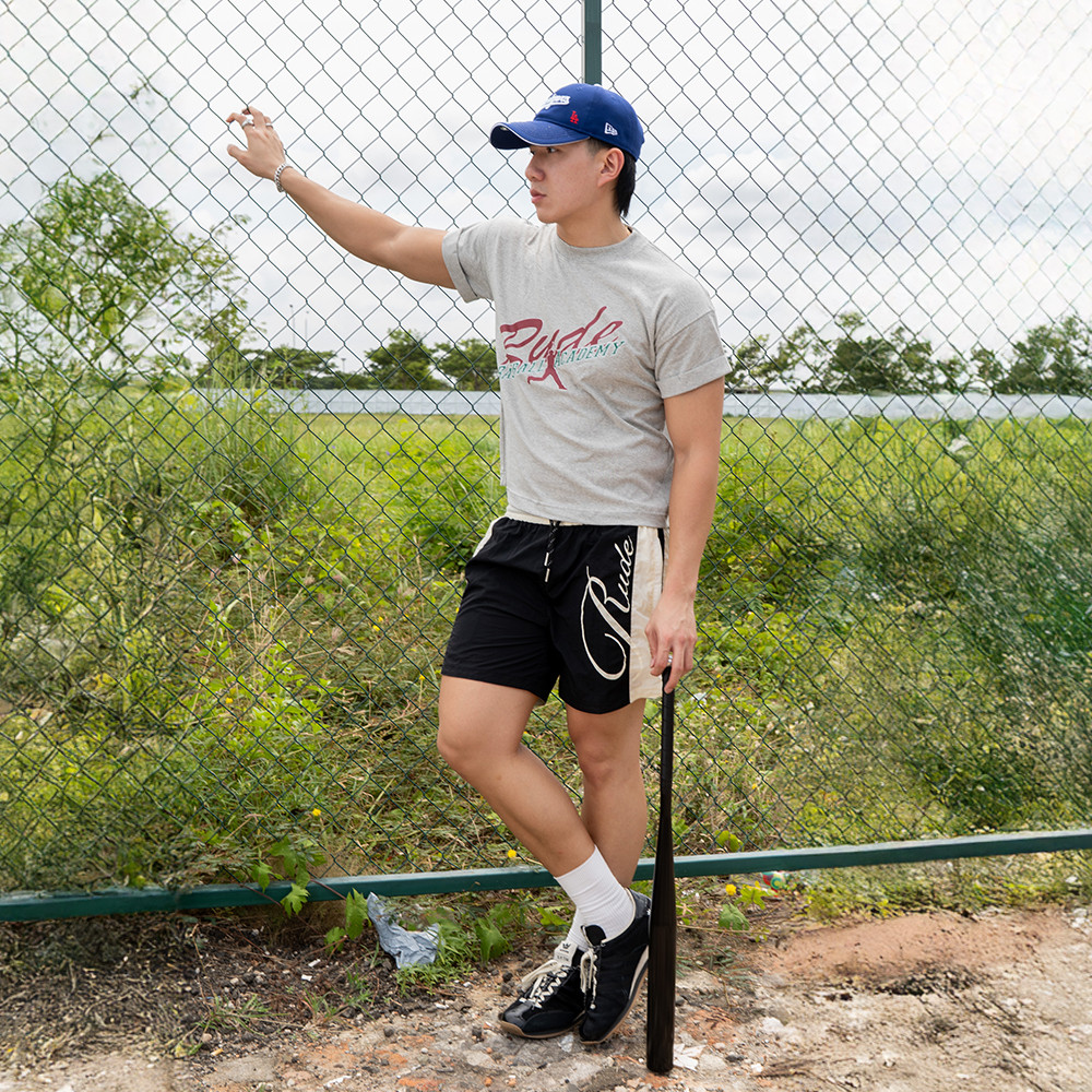 RUDEBASIC - Baseball Team Roll-up Tiny Tee - Heavy Weight Cotton [UNISEX]