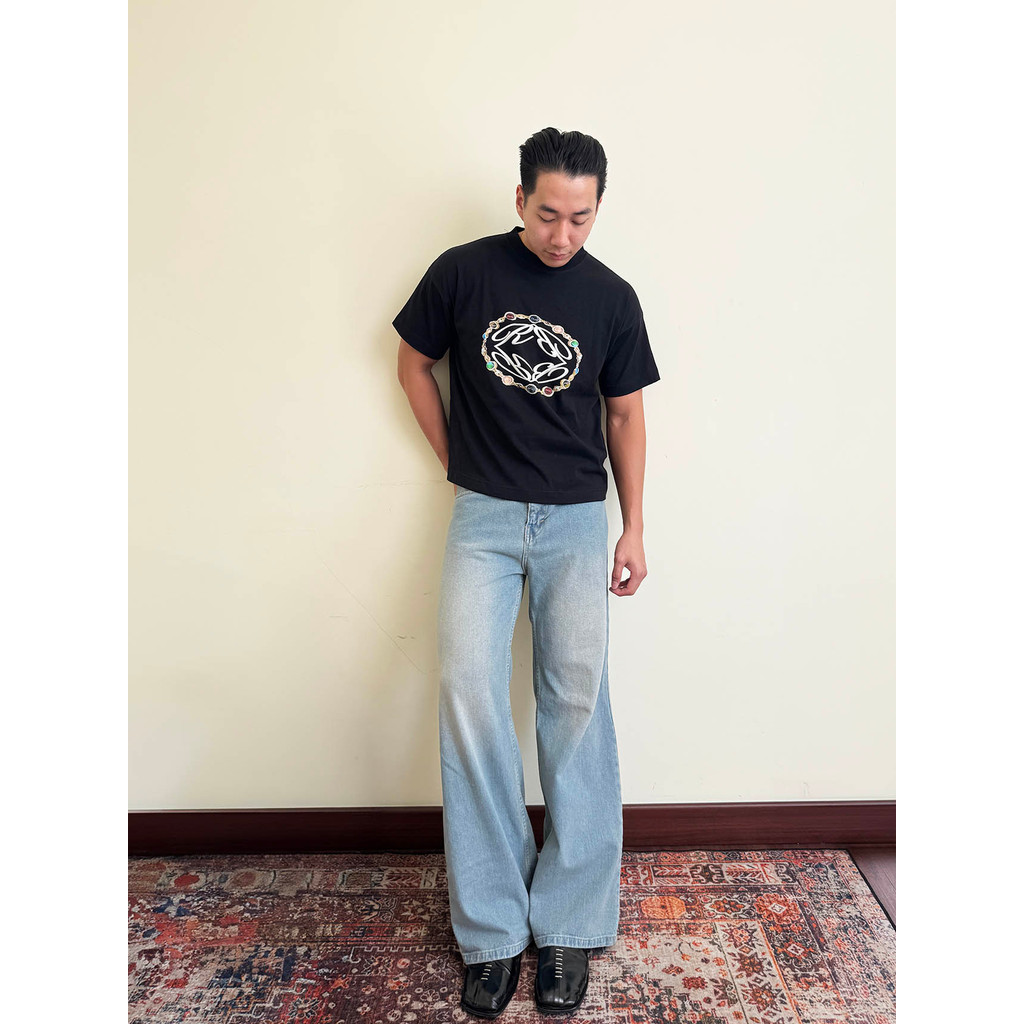 RUDEBASIC - Gems Tiny Tee | Heavyweight | Kaos hitam | Kaos pria | Kaos Grafik
