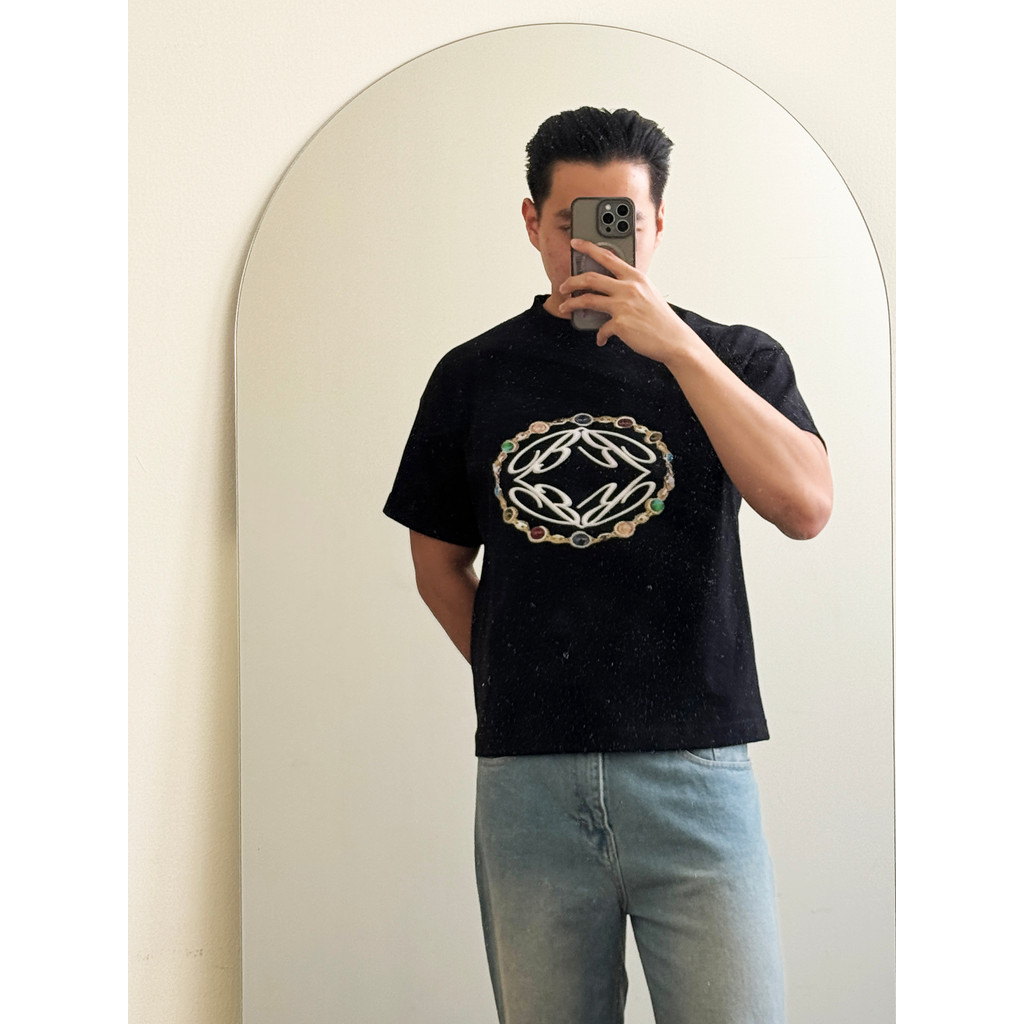 RUDEBASIC - Gems Tiny Tee | Heavyweight | Kaos hitam | Kaos pria | Kaos Grafik