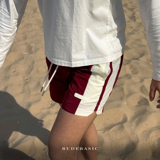 Image of RUDEBASIC - Berry Block Rude Parachute | Unisex | Celana pria | Celana pendek | celana nylon | nylon shorts