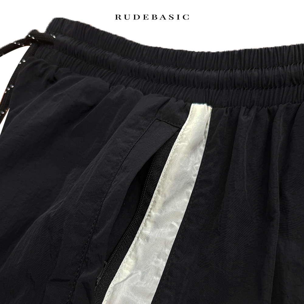 RUDEBASIC - Sline Parachute Pants | Nylon Crinkle | Unisex | Celana pendek | Celana olahraga | Celana gym