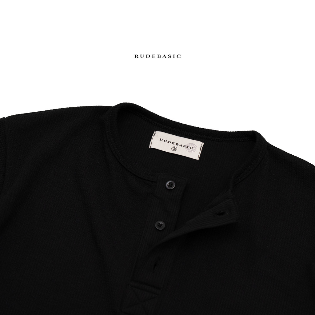 RUDEBASIC - Toji Rib Fitted Short Henley