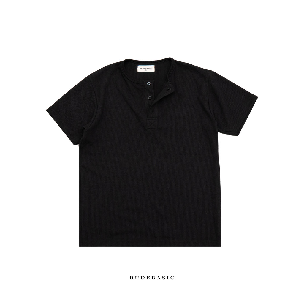 RUDEBASIC - Toji Rib Fitted Short Henley