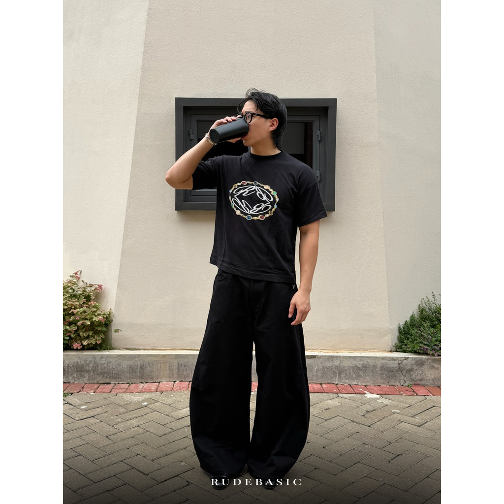 RUDEBASIC - John Barrel Pants | Fine Cotton Twill | Unisex | Celana barrel | Celana balon | Celana panjang