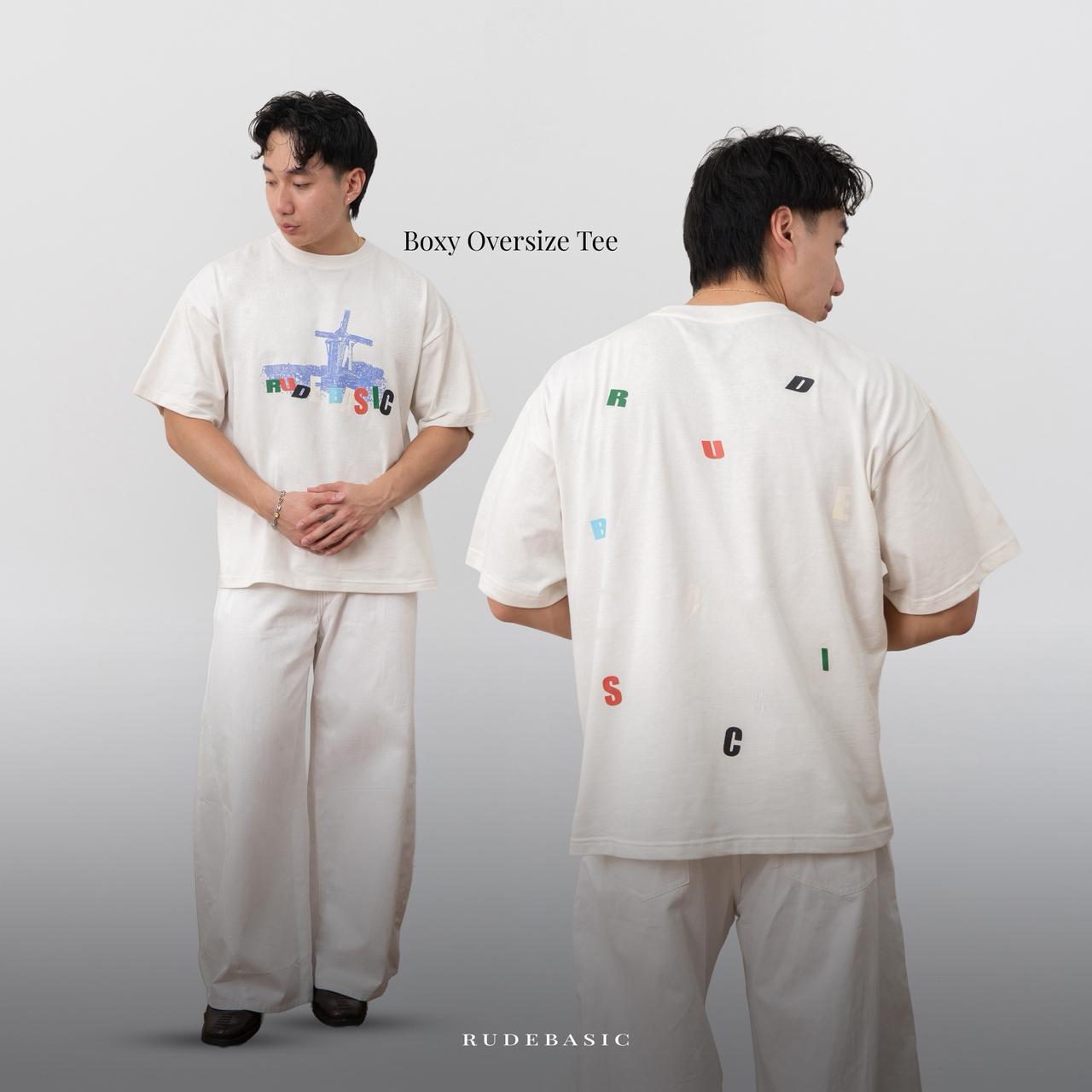 RUDEBASIC - Windmill Boxy Oversize| Heavy Weight | Kaos Pria | Kaos vintage