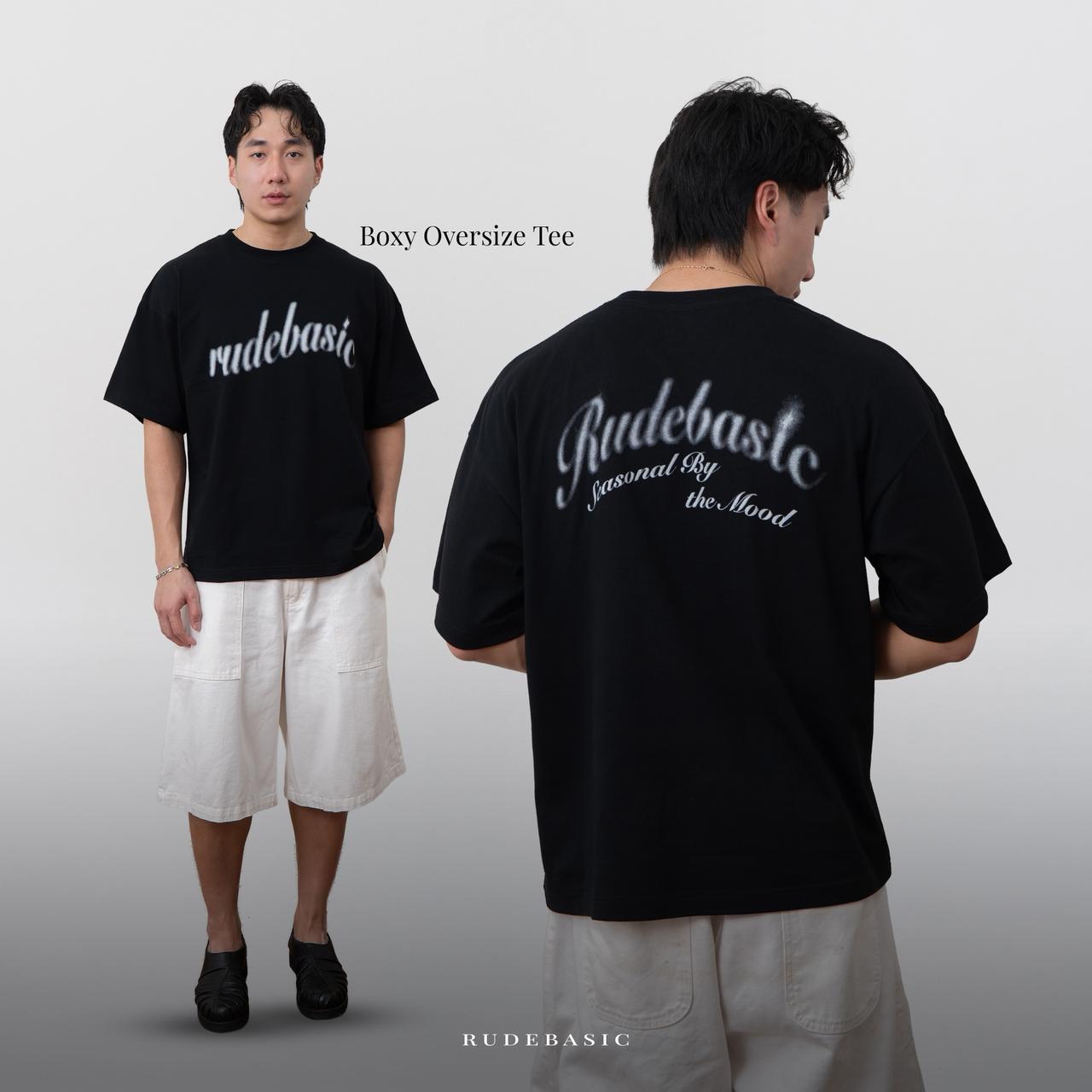 RUDEBASIC - Glare RB Boxy Oversize | Heavy Weight | Kaos Pria | Kaos vintage