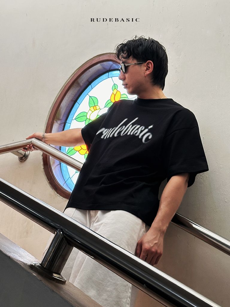 RUDEBASIC - Glare RB Boxy Oversize | Heavy Weight | Kaos Pria | Kaos vintage