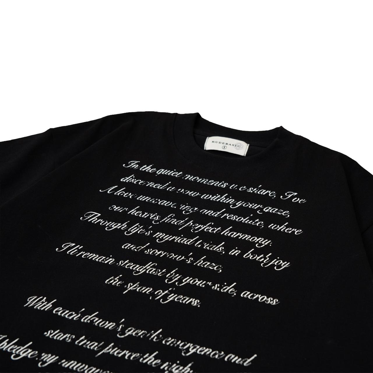 RUDEBASIC - Letters Tiny Tee | Heavy Weight | Kaos Pria | Kaos vintage