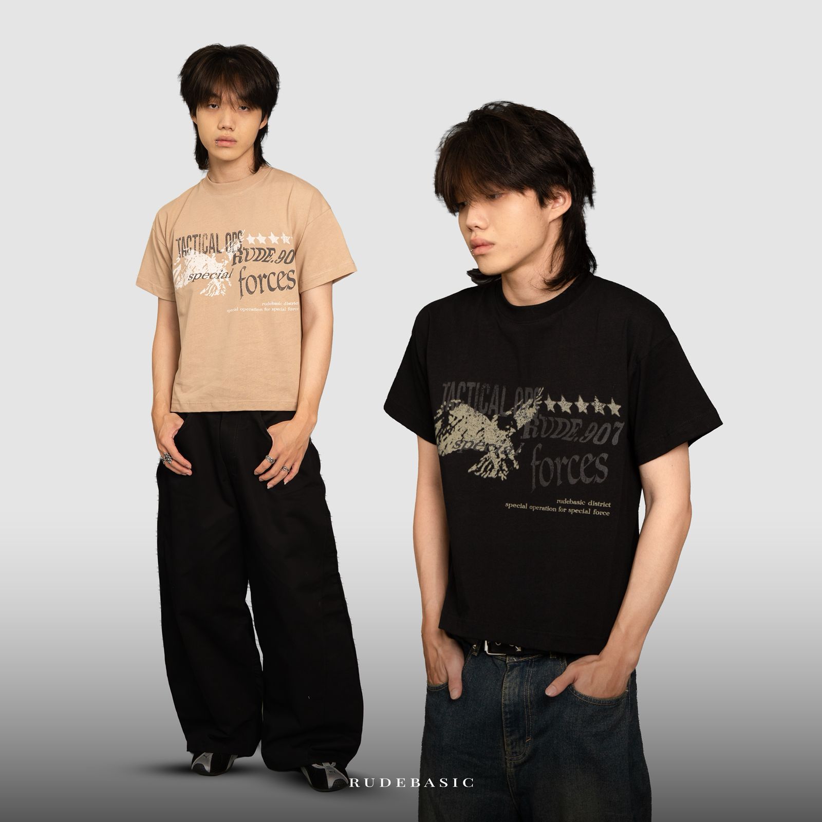 RUDEBASIC - Force Tiny Tee | Heavy Weight | Kaos Pria | Kaos vintage