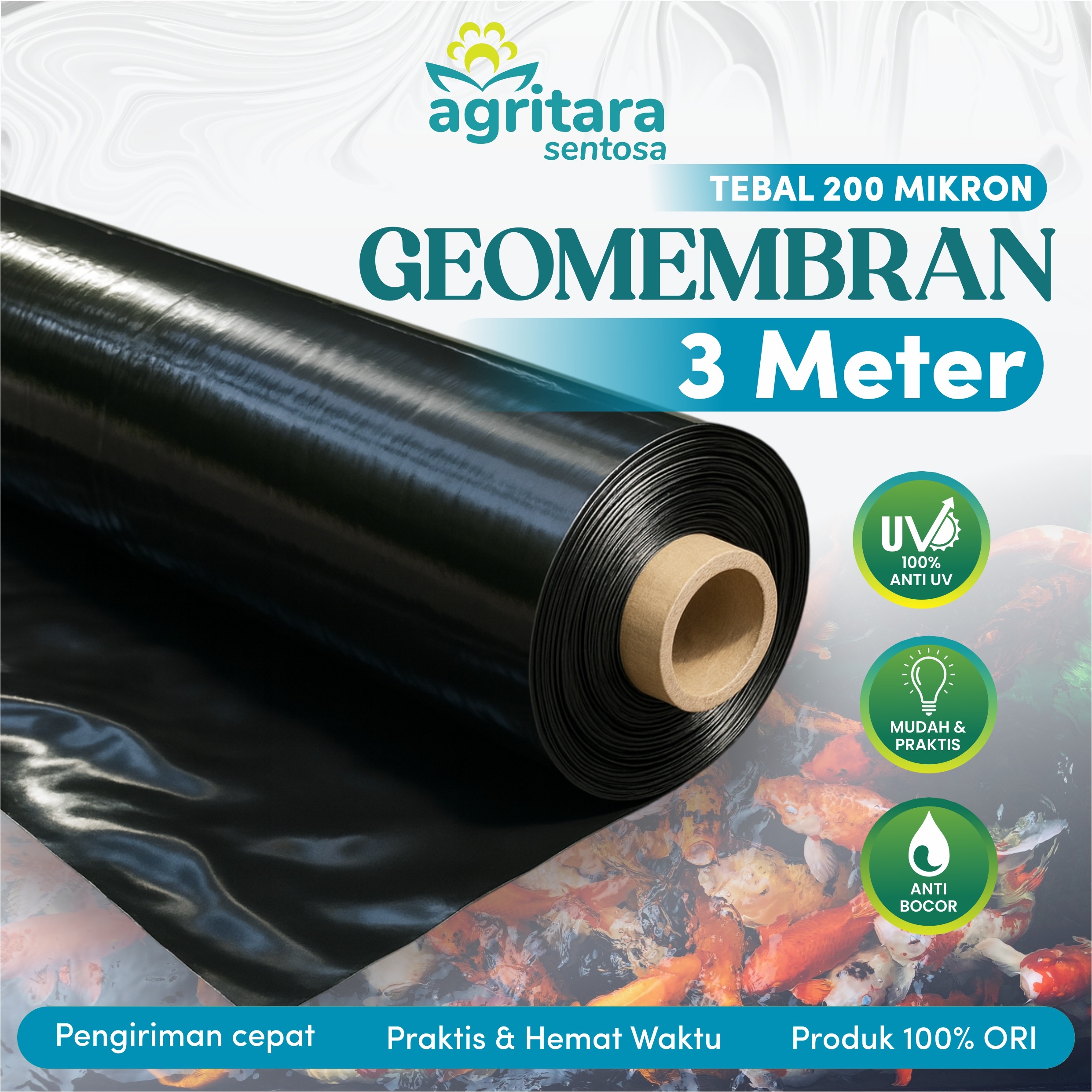 Geomembran LLDPE Lebar 3 Meter - Full Additive