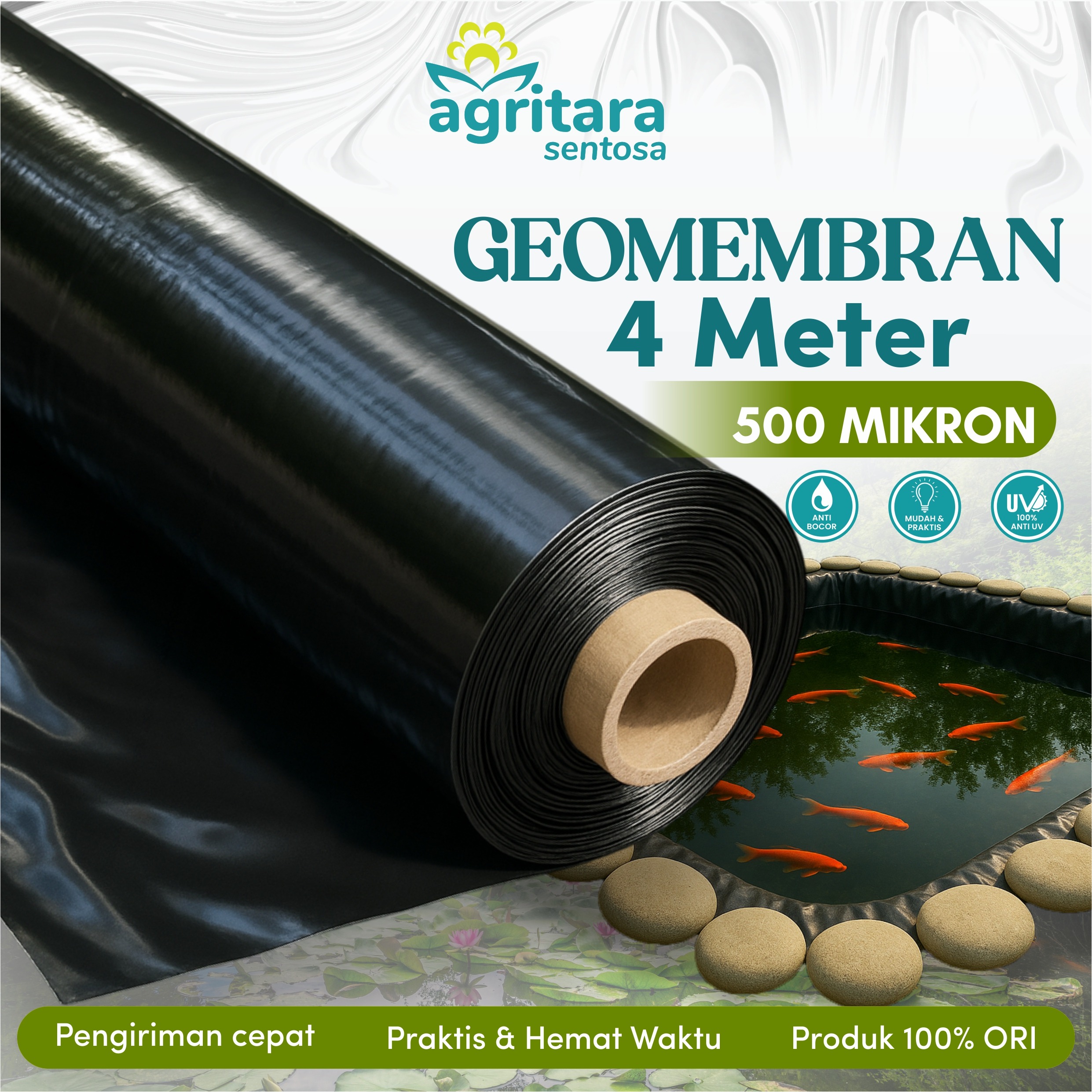 Geomembran HDPE Lebar 4 Meter - Full Additive