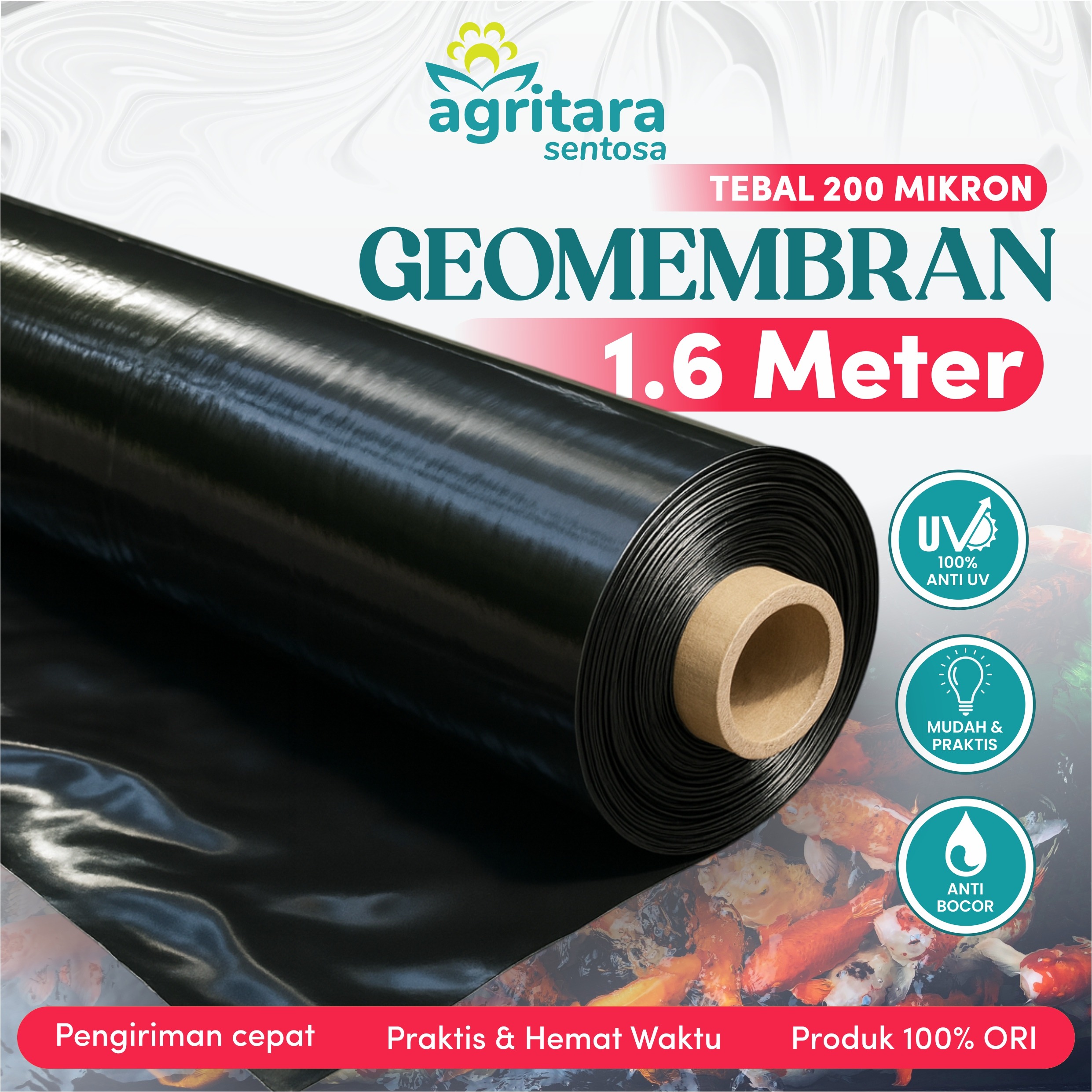Geomembran LLDPE Lebar 1,6 Meter - Full Additive