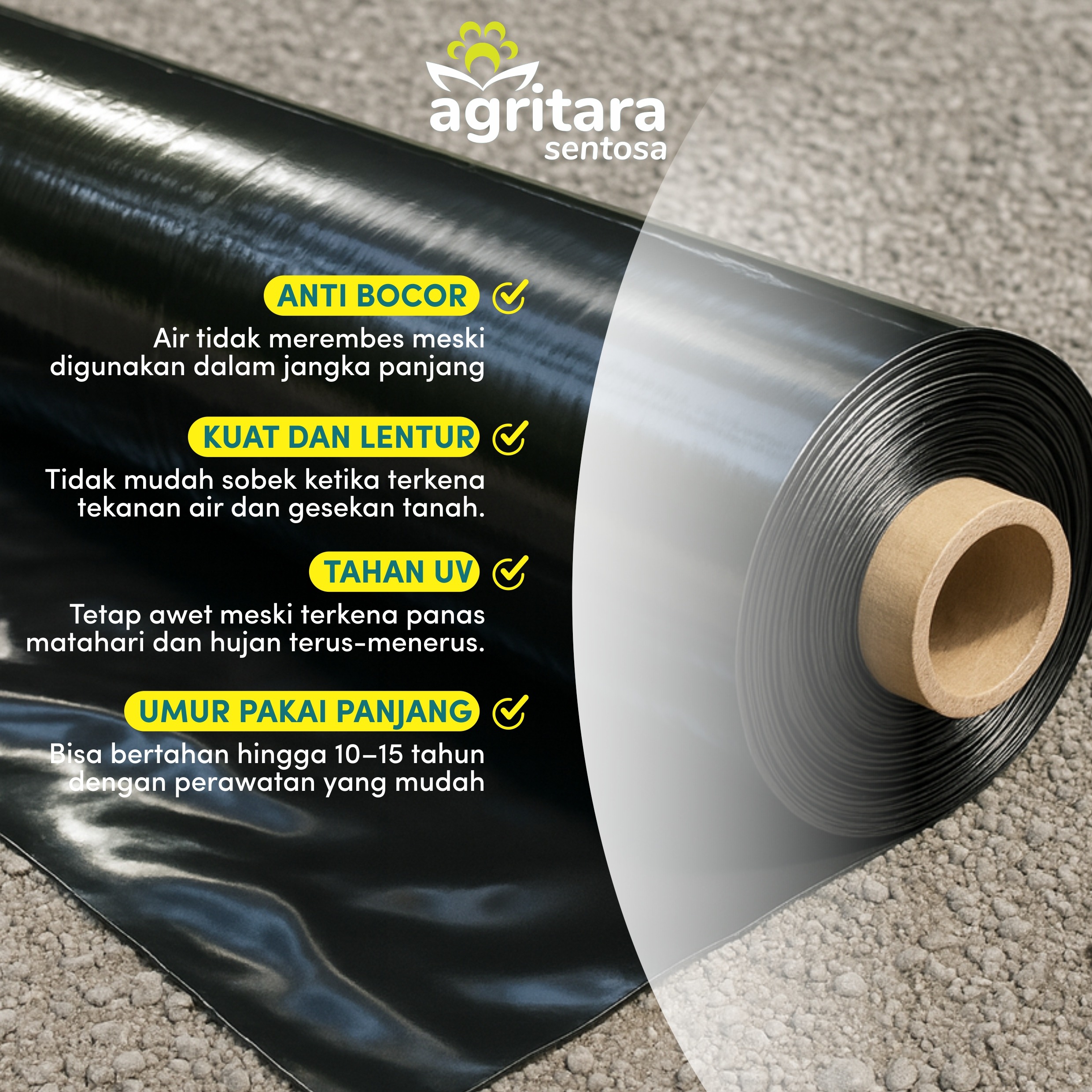 Geomembran LLDPE Lebar 3 Meter - Full Additive